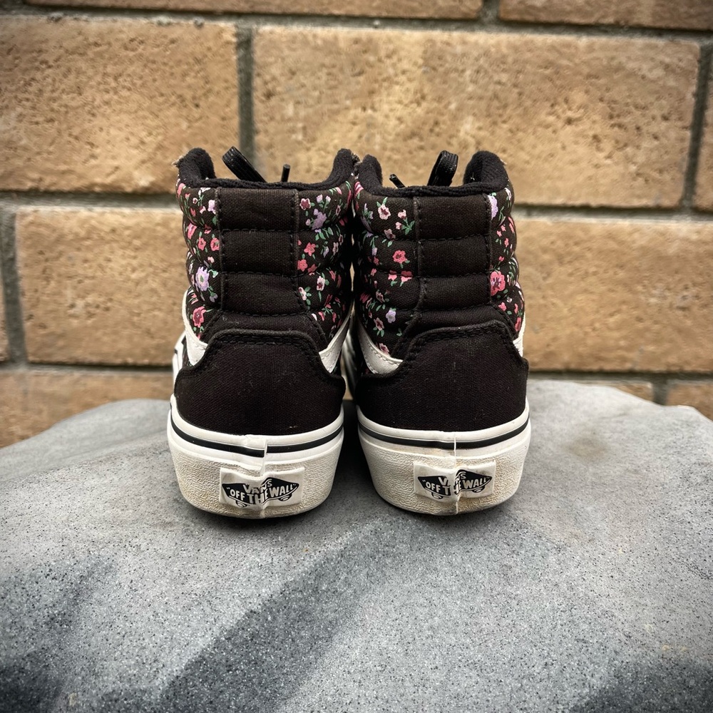 Vans Black and Pink Floral High-Tops - Picture 2 of 5